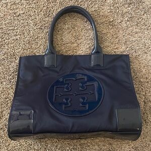 Tory Burch Blue Nylon Large Ella Tote